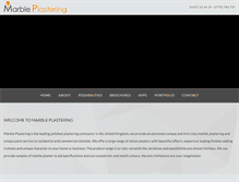 Tablet Screenshot of marbleplastering.com